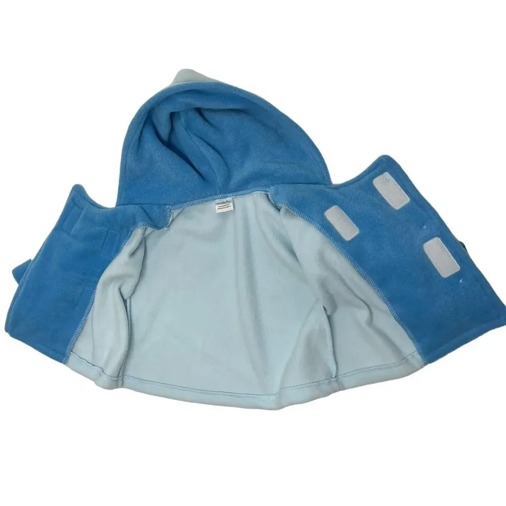 MUDPIE Baby Blue Velcro Fleece Jacket SZ 0-6 Months